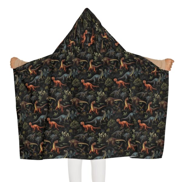 Kid’s Dinosaur Hoodie Blanket – Youth Hooded Towel