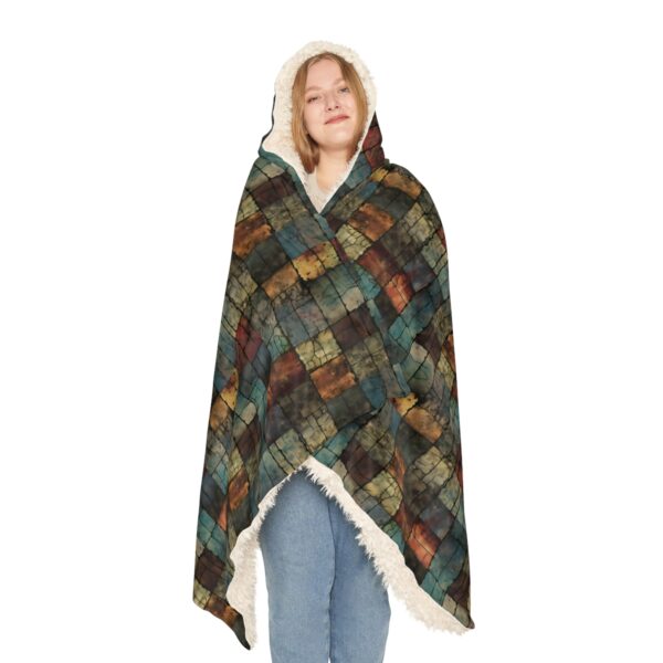 Grunge Pattern Hoodie Blanket – Sherpa or Micro-Fleece Options