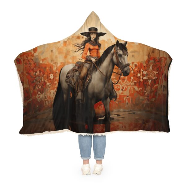 Taos Cowgirl Hoodie Blanket
