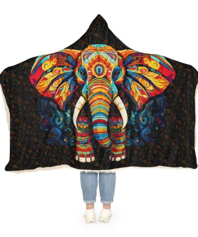 92068 92 400x480 - Decorated Elephant Mandala Hoodie Blanket - Sherpa or Micro-Fleece Options