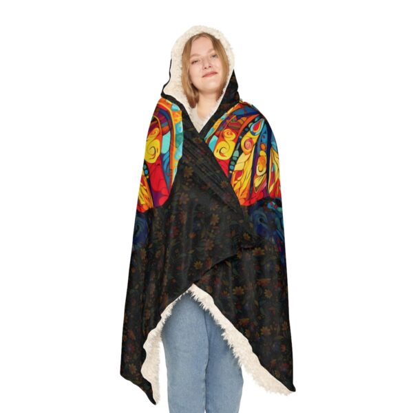 Decorated Elephant Mandala Hoodie Blanket – Sherpa or Micro-Fleece Options