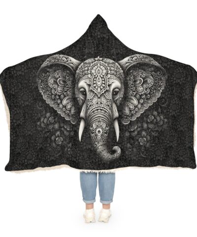 92068 96 400x480 - Elephant Mandala Hoodie Blanket - Sherpa or Micro-Fleece Options