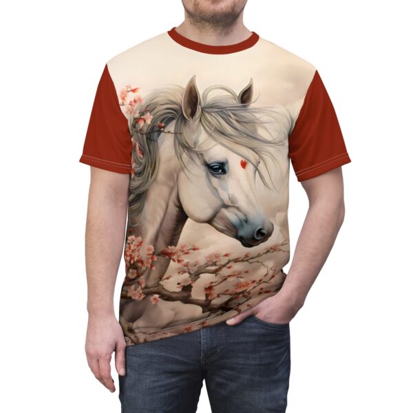 Cherry Blossom Horse T-Shirt | Full Front Print