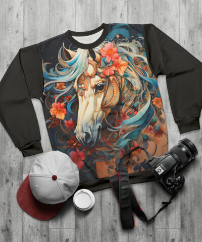 Impressionist Horse Pullover Sweatshirt