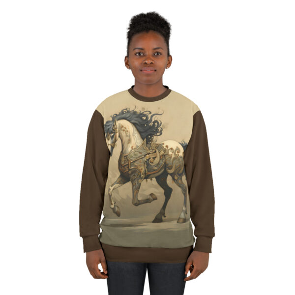 Japandi Horse Pullover Sweatshirt