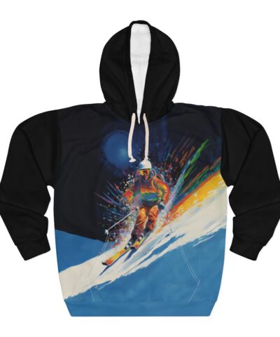Abstract Skiier Pullover Hoodie