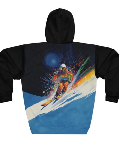 Abstract Skiier Pullover Hoodie