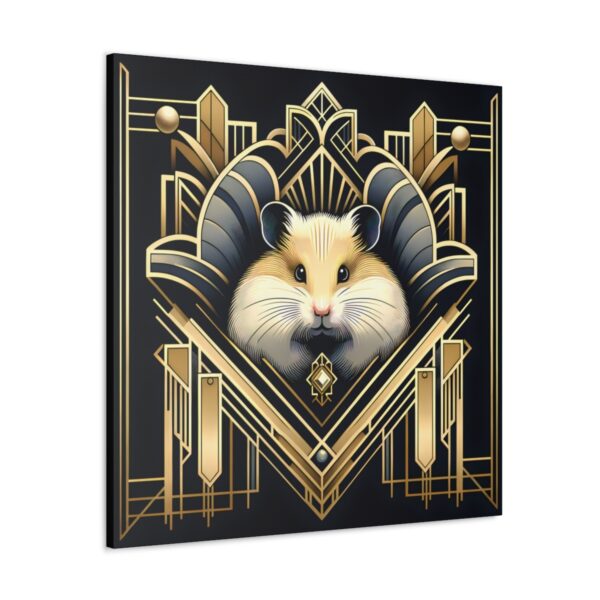 Art Deco Hamster Dreams Canvas Wraps  🐹🎁🎨