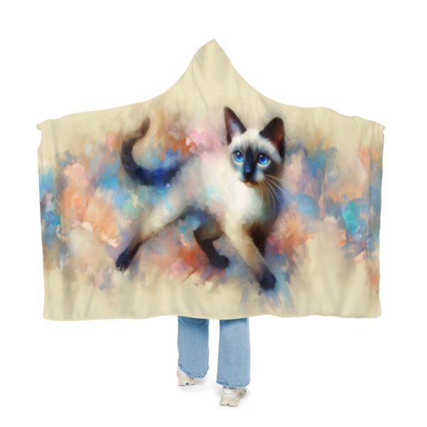 Siamese Cat Kitten Hoodie Blanket