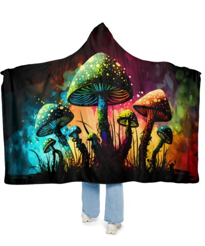 91883 9 400x480 - Magic Mushroom Hoodie Blanket - Sherpa or Micro-Fleece Options