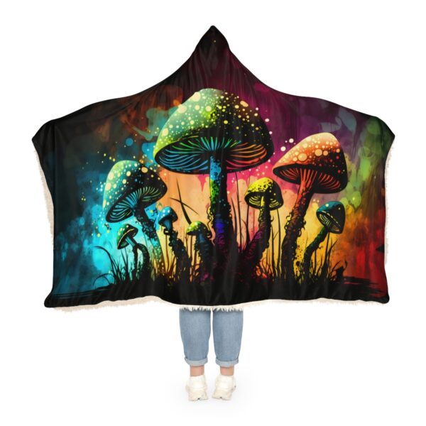 Magic Mushroom Hoodie Blanket – Sherpa or Micro-Fleece Options