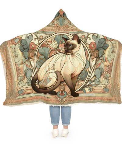 92068 16 400x480 - Art Nouveau Siamese Cat Hoodie Blanket