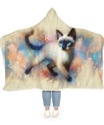 Siamese Cat Kitten Hoodie Blanket