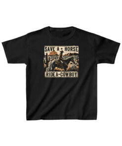 Save a Horse, Ride a Cowboy T-Shirt | Retro Cowboy Shirt, Western Shirt, Southwest Shirt, Midwest Shirt, Yeehaw