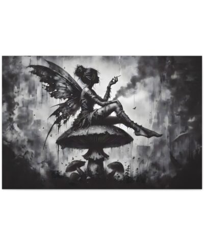 75777 71 400x480 - Moonlit Musings - Grunge Fairy & Mushroom Canvas Art Print