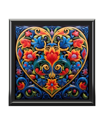 72880 6 400x480 - Talavera Art Heart Jewelry Box