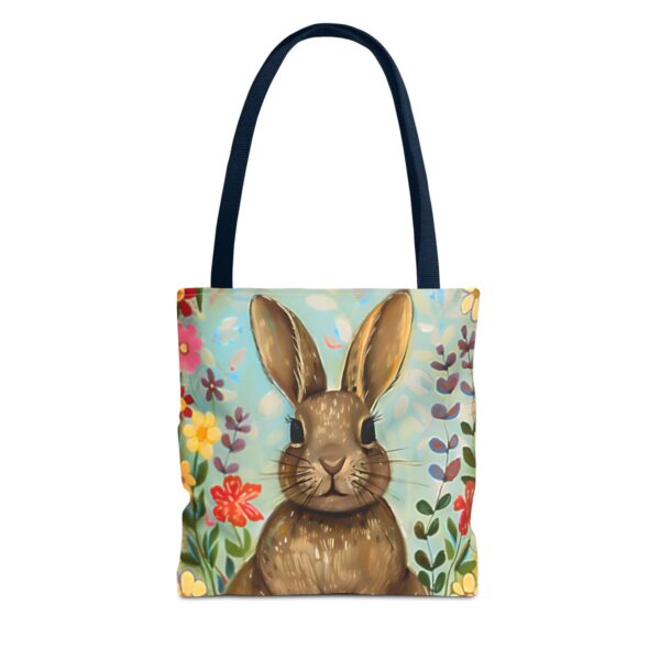 Vintage Folk Art Rabbit Tote Bag