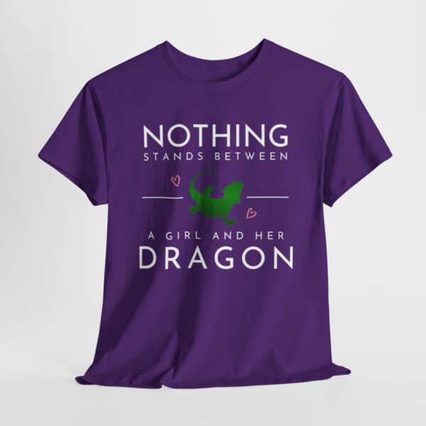 Nothing Stand Between a Girl and Her Dragon Heavy Cotton Tee