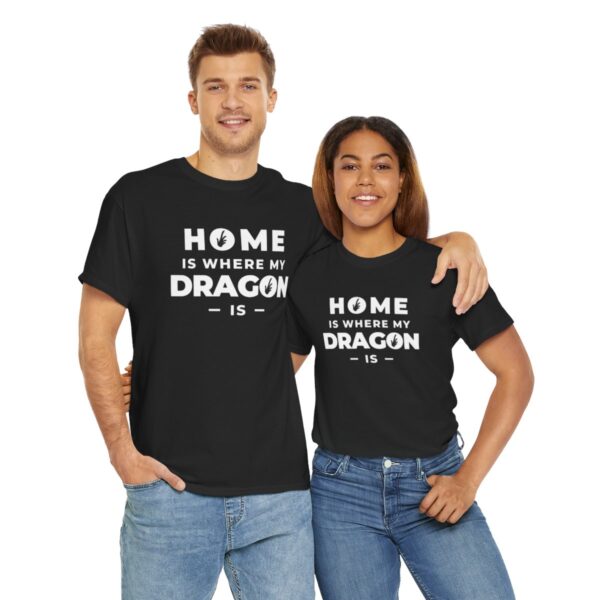 Home is Where My Dragon Is Heavy Cotton Tee