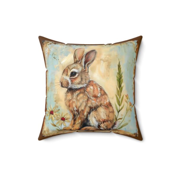 Vintage Folk Art Baby Rabbit Pillow