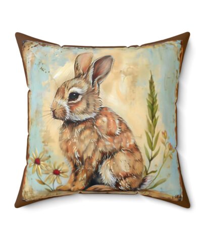 Vintage Folk Art Baby Rabbit Pillow