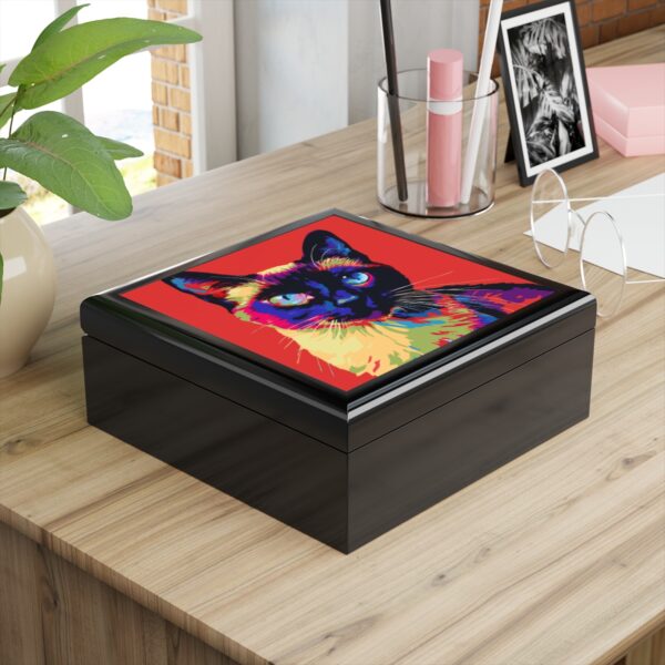 Pop Art Siamese Cat Memory Box