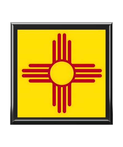 New Mexico Flag Stash Box