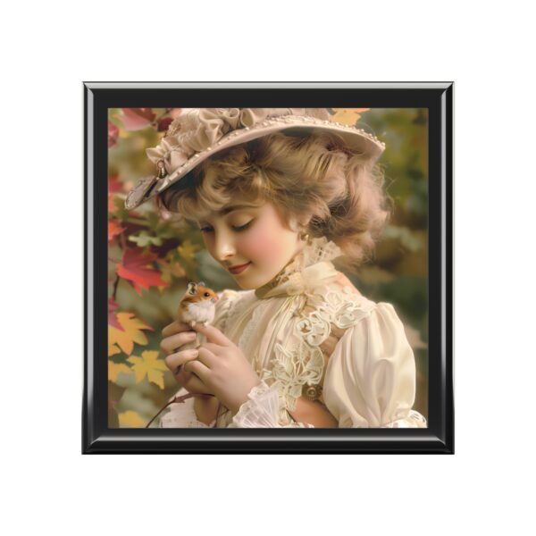 Vintage Girl with Hamster Memory Box