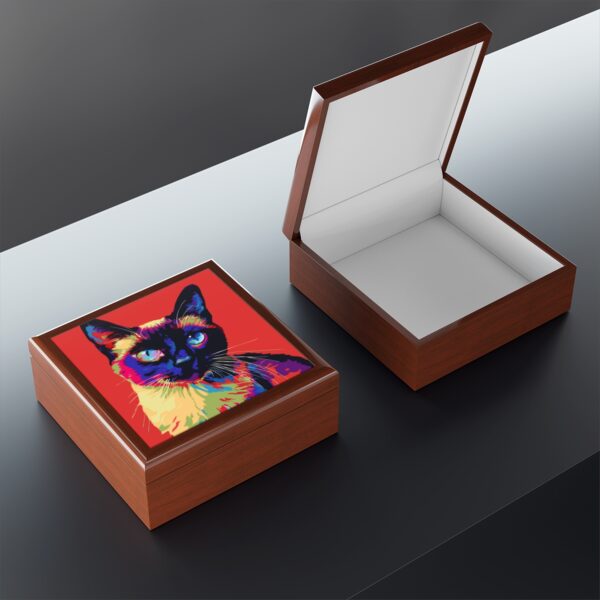 Pop Art Siamese Cat Memory Box