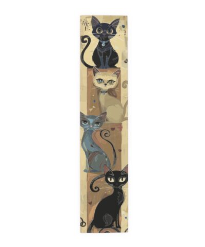 79530 6 400x480 - Folk Art Siamese Cats Table Runner - 16" x 72" and 16" x 90"
