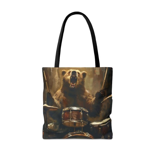 Grizzly Bear Playing the Drums Tote Bag