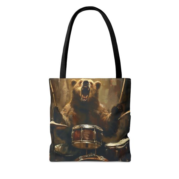Grizzly Bear Playing the Drums Tote Bag