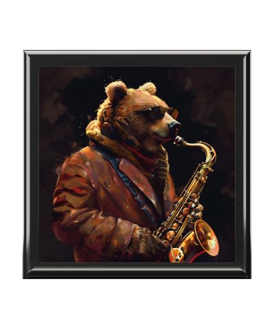 Grizzly Bear Playing the Sax Stash Box