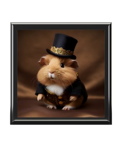 Little Boy Guinea Pig Ready for the First Day of Pre-School Art Print Gift and Jewelry Box