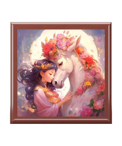 Princess with Her Unicorn Jewelry & Gift Box
