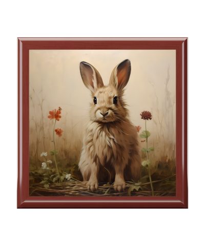 Misty Morning Bunny Rabbit Art Print Gift and Jewelry Box