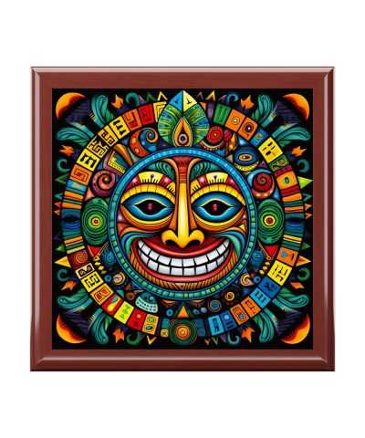 Aztec Smiley Face Stash Box