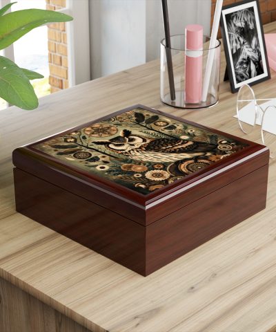 72882 79 400x480 - Vintage Owl Memory Box - Fairycore grunge style trinket box